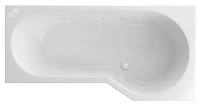 Гидромассажная ванна акриловая «Excellent» Be Spot 160/80 Soft с каркасом с сифоном белая правая