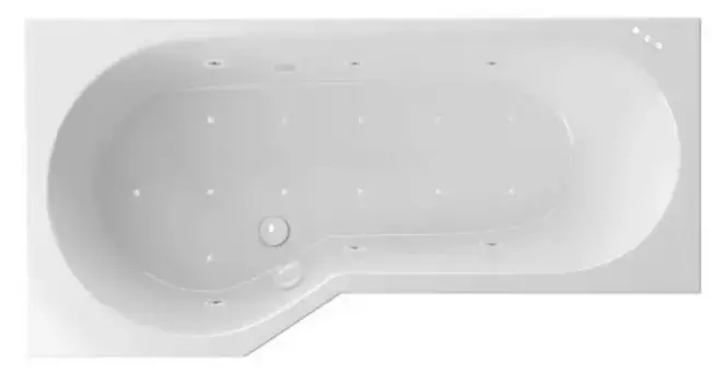 Гидромассажная ванна акриловая «Excellent» Be Spot 160/80 Relax с каркасом с сифоном белая левая