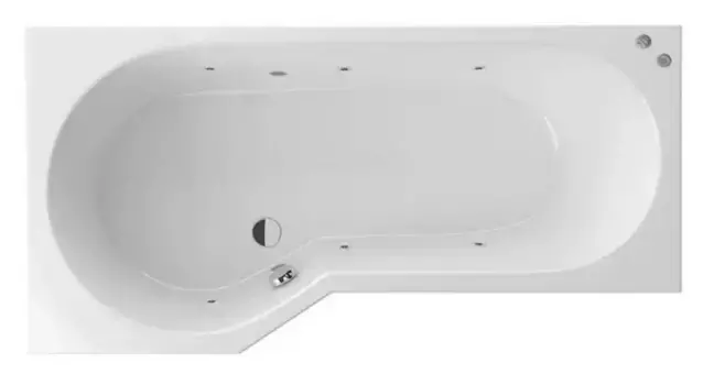 Гидромассажная ванна акриловая «Excellent» Be Spot 160/80 Soft с каркасом с сифоном белая/хром левая