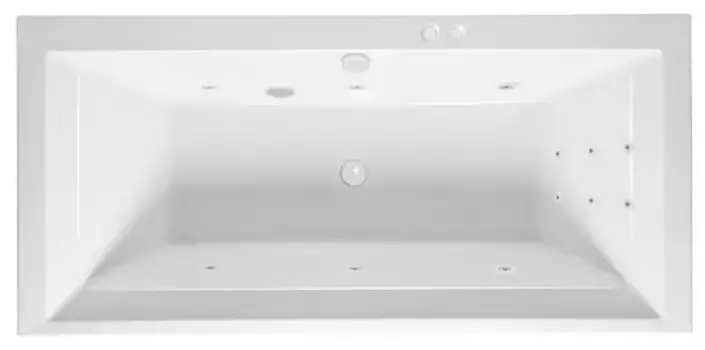 Гидромассажная ванна акриловая «Excellent» Crown Grand 190/90 Line с каркасом с сифоном белая