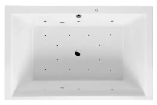 Гидромассажная ванна акриловая «Excellent» Crown Lux 190/120 Relax с каркасом с сифоном белая/хром