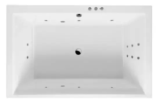 Гидромассажная ванна акриловая «Excellent» Crown Lux 190/120 Smart с каркасом с сифоном белая/хром