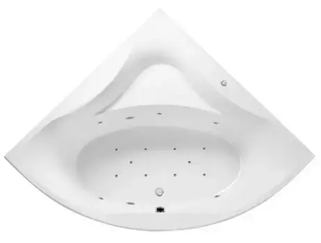 Гидромассажная ванна акриловая «Excellent» Glamour 150/150 Relax с каркасом с сифоном белая/хром