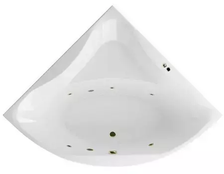 Гидромассажная ванна акриловая «Excellent» Glamour 150/150 Soft с каркасом с сифоном белая/бронза