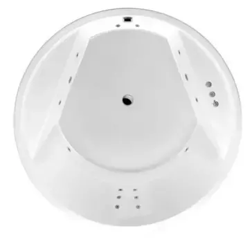 Гидромассажная ванна акриловая «Excellent» Great Arc 160/160 Smart с каркасом с сифоном белая/хром