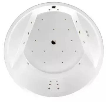 Гидромассажная ванна акриловая «Excellent» Great Arc 160/160 Ultra с каркасом с сифоном белая/бронза