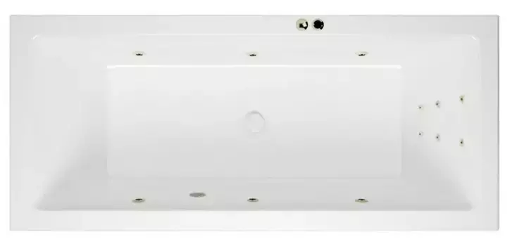 Гидромассажная ванна акриловая «Excellent» Heaven Slim 160/75 Line с каркасом с сифоном белая/бронза