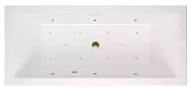 Гидромассажная ванна акриловая «Excellent» Heaven Slim 160/75 Relax с каркасом с сифоном белая/золото
