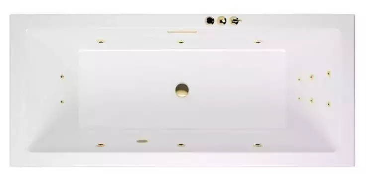 Гидромассажная ванна акриловая «Excellent» Heaven Slim 170/75 Smart с каркасом с сифоном белая/золото