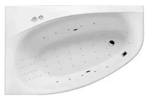 Гидромассажная ванна акриловая «Excellent» Kameleon 170/110 Nano с каркасом с сифоном белая/хром левая