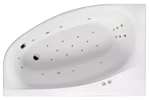Гидромассажная ванна акриловая «Excellent» Kameleon 170/110 Ultra с каркасом с сифоном белая/бронза левая