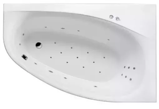 Гидромассажная ванна акриловая «Excellent» Kameleon 170/110 Ultra с каркасом с сифоном белая/хром правая