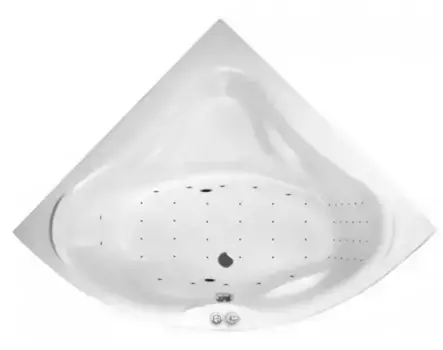 Гидромассажная ванна акриловая «Excellent» Konsul 150/150 Nano с каркасом с сифоном белая/хром