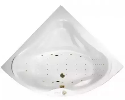 Гидромассажная ванна акриловая «Excellent» Konsul 150/150 Nano с каркасом с сифоном белая/золото