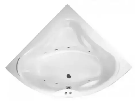 Гидромассажная ванна акриловая «Excellent» Konsul 150/150 Soft с каркасом с сифоном белая/хром
