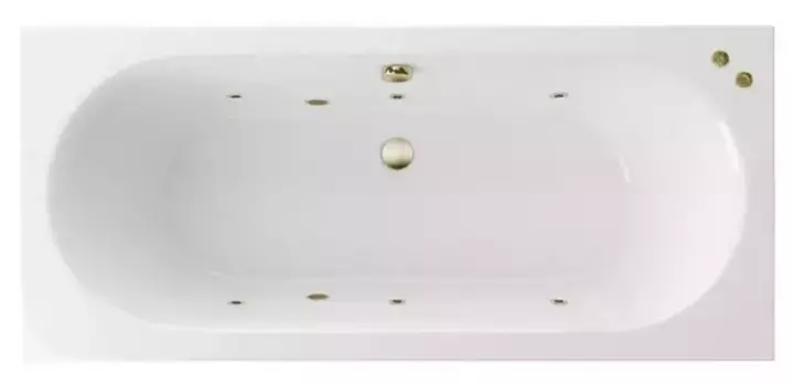 Гидромассажная ванна акриловая «Excellent» Oceana 160/75 Soft с каркасом с сифоном белая/бронза