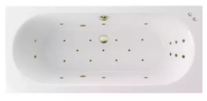 Гидромассажная ванна акриловая «Excellent» Oceana 170/75 Ultra с каркасом с сифоном белая/бронза