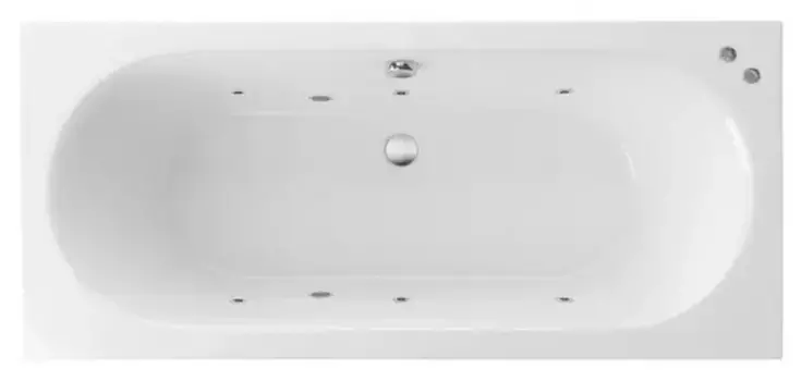 Гидромассажная ванна акриловая «Excellent» Oceana 180/80 Soft с каркасом с сифоном белая/хром