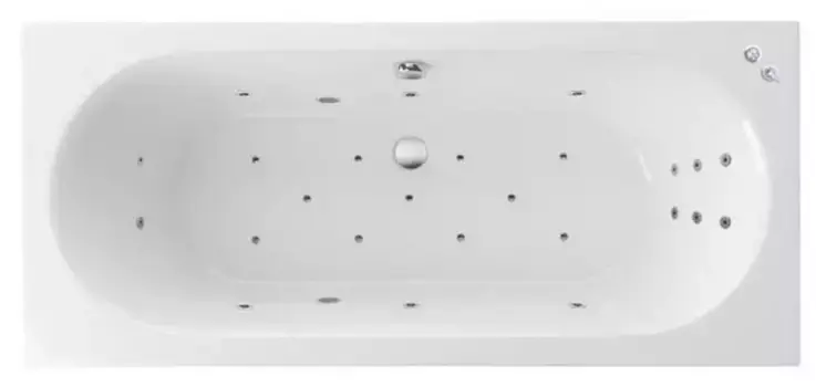 Гидромассажная ванна акриловая «Excellent» Oceana 180/80 Ultra с каркасом с сифоном белая/хром