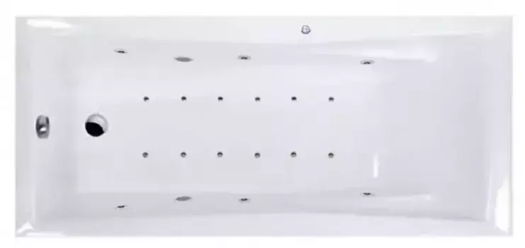 Гидромассажная ванна акриловая «Excellent» Palace 170/75 Relax с каркасом с сифоном белая/хром