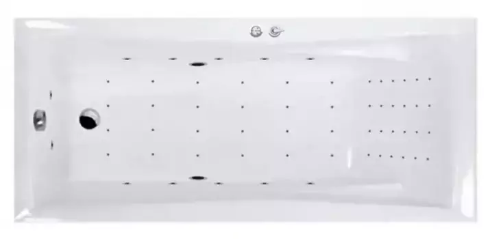 Гидромассажная ванна акриловая «Excellent» Palace 180/80 Nano с каркасом с сифоном белая/хром
