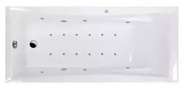 Гидромассажная ванна акриловая «Excellent» Palace 180/80 Relax с каркасом с сифоном белая/хром
