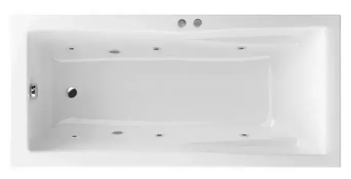 Гидромассажная ванна акриловая «Excellent» Palace 180/80 Soft с каркасом с сифоном белая/хром