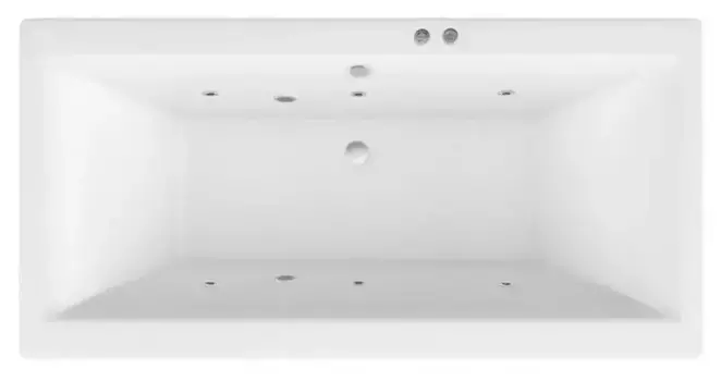 Гидромассажная ванна акриловая «Excellent» Pryzmat 150/75 Soft с каркасом с сифоном белая/хром