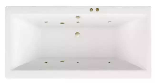 Гидромассажная ванна акриловая «Excellent» Pryzmat 160/75 Soft с каркасом с сифоном белая/бронза