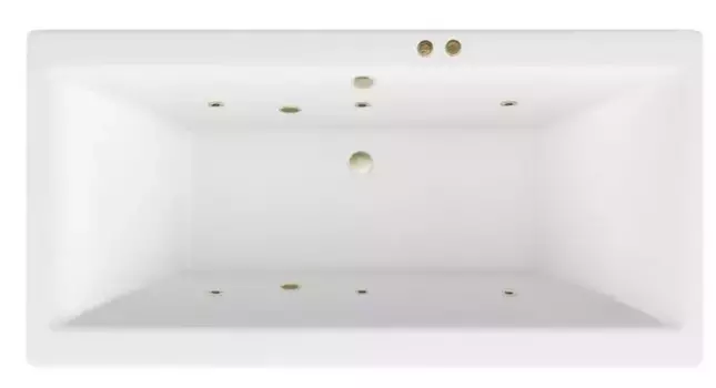 Гидромассажная ванна акриловая «Excellent» Pryzmat 170/75 Soft с каркасом с сифоном белая/бронза