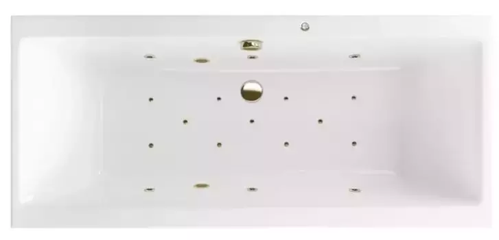 Гидромассажная ванна акриловая «Excellent» Pryzmat 180/80 Relax с каркасом с сифоном белая/бронза