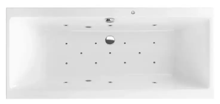 Гидромассажная ванна акриловая «Excellent» Pryzmat 180/80 Relax с каркасом с сифоном белая/хром