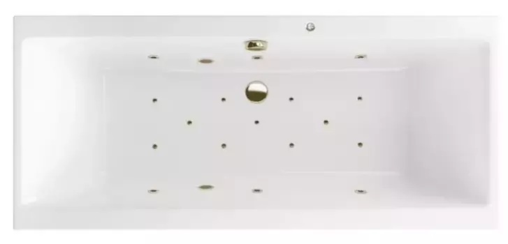 Гидромассажная ванна акриловая «Excellent» Pryzmat 190/90 Relax с каркасом с сифоном белая/бронза