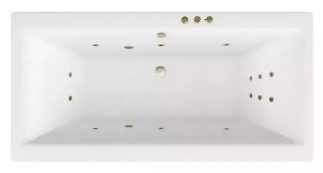Гидромассажная ванна акриловая «Excellent» Pryzmat 190/90 Smart с каркасом с сифоном белая/бронза