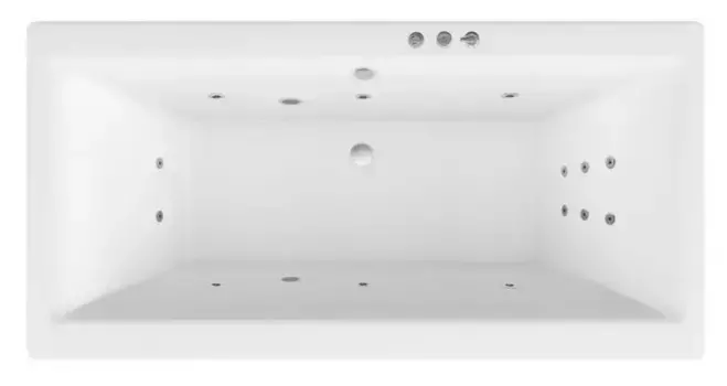 Гидромассажная ванна акриловая «Excellent» Pryzmat 190/90 Smart с каркасом с сифоном белая/хром