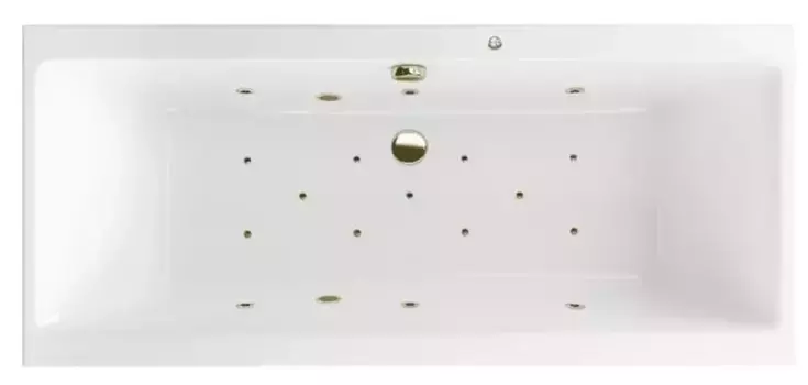 Гидромассажная ванна акриловая «Excellent» Pryzmat Slim 170/75 Relax с каркасом с сифоном белая/бронза