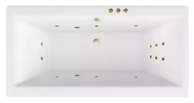 Гидромассажная ванна акриловая «Excellent» Pryzmat Slim 170/75 Smart с каркасом с сифоном белая/бронза