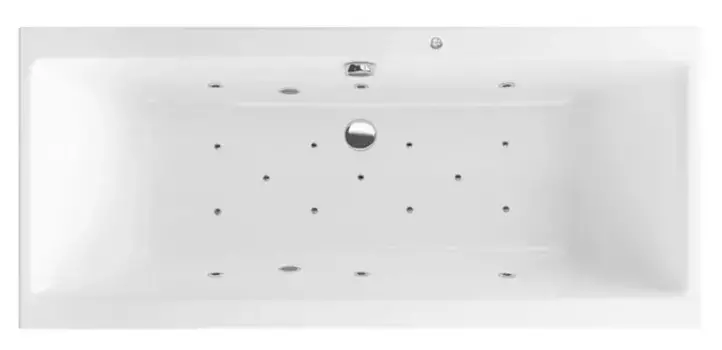 Гидромассажная ванна акриловая «Excellent» Pryzmat Slim 180/80 Relax с каркасом с сифоном белая/хром