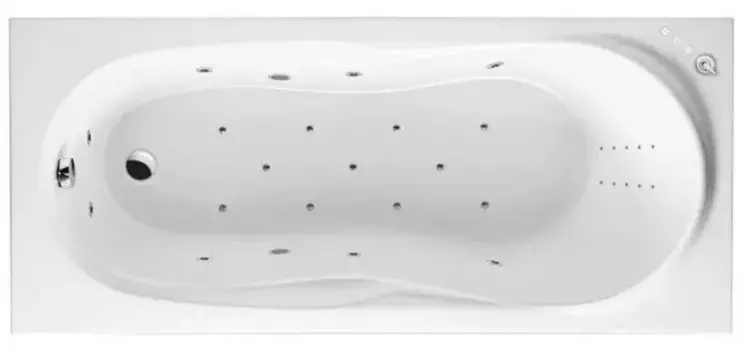 Гидромассажная ванна акриловая «Excellent» Sekwana 170/75 Ultra Nano с каркасом с сифоном белая/хром