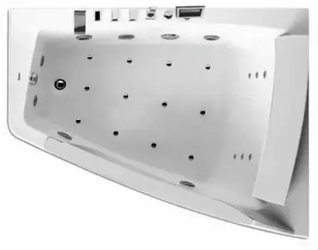 Гидромассажная ванна акриловая «Gemy» G9056 K 170/130 с каркасом с сифоном белая правая