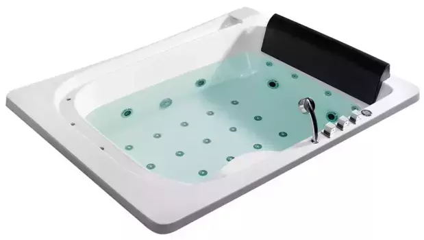 Гидромассажная ванна акриловая «Gemy» G9265 K 200/152 с каркасом с сифоном белая
