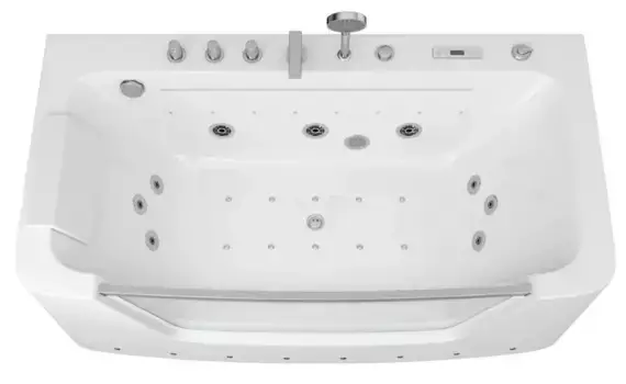 Гидромассажная ванна акриловая «Grossman» GR-15085 150/85 с каркасом с сифоном белая