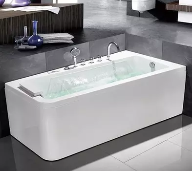 Гидромассажная ванна акриловая «Grossman» GR-17095 170/95 с каркасом с сифоном белая правая