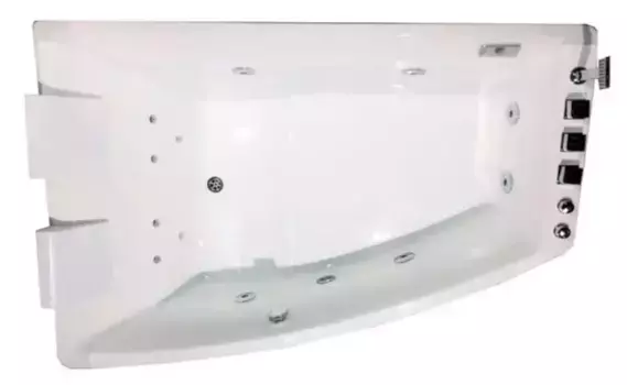 Гидромассажная ванна акриловая «Orans» BT-65100 X 170/120 с каркасом с сифоном белая левая