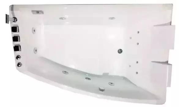 Гидромассажная ванна акриловая «Orans» BT-65100 X 170/120 с каркасом с сифоном белая правая