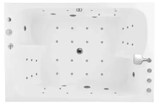 Гидромассажная ванна акриловая «SSWW» A1905 180/120 с каркасом с сифоном белая глянцевая