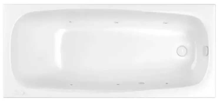 Гидромассажная ванна акриловая «Whitecross» Layla 170/75 Soft с каркасом с сифоном белая