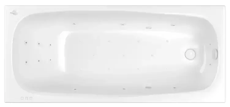 Гидромассажная ванна акриловая «Whitecross» Layla 180/80 Ultra с каркасом с сифоном белая