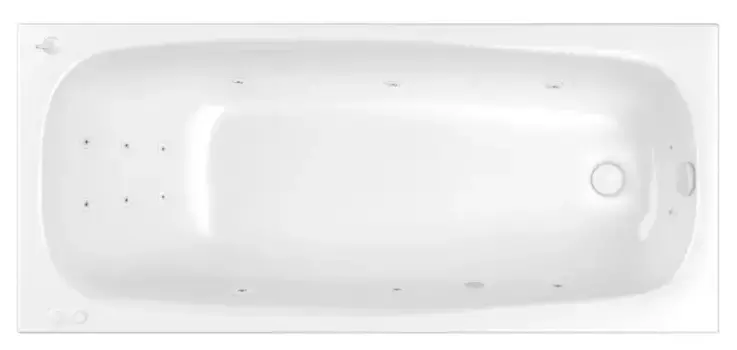 Гидромассажная ванна акриловая «Whitecross» Layla 180/80 Smart с каркасом с сифоном белая