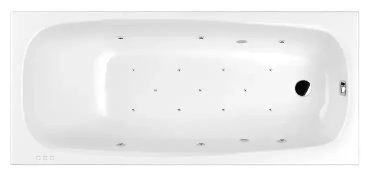Гидромассажная ванна акриловая «Whitecross» Layla 180/80 Relax с каркасом с сифоном белая/хром